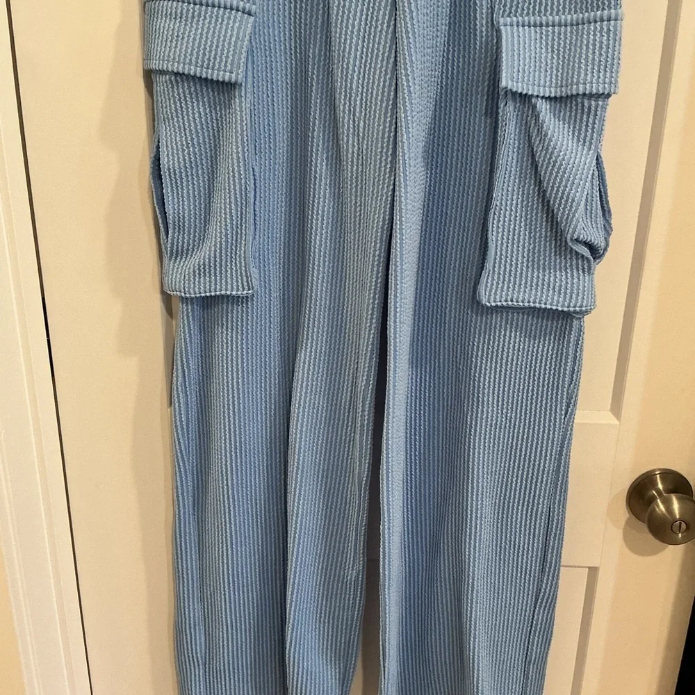 Blue Ribbed Two-Piece Set - Picture 3 of 8